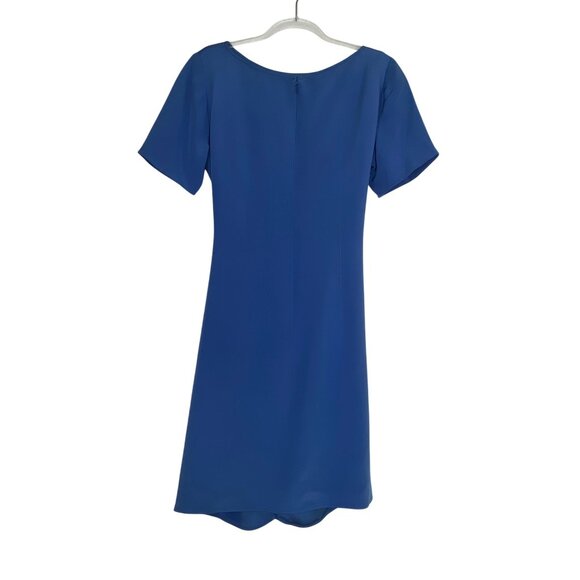 LEE ANDERSON COUTURE NEW YORK‎ Royal Blue Silk Short Sleeve Sheath Dress Size 6 - Picture 5 of 5